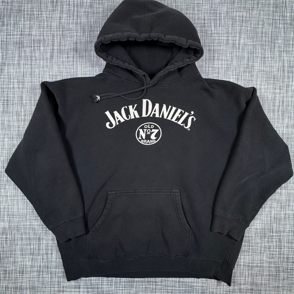 Jack Daniel's Men's XL Black Old No 7 Tennessee Whiskey Pullover Hoodie